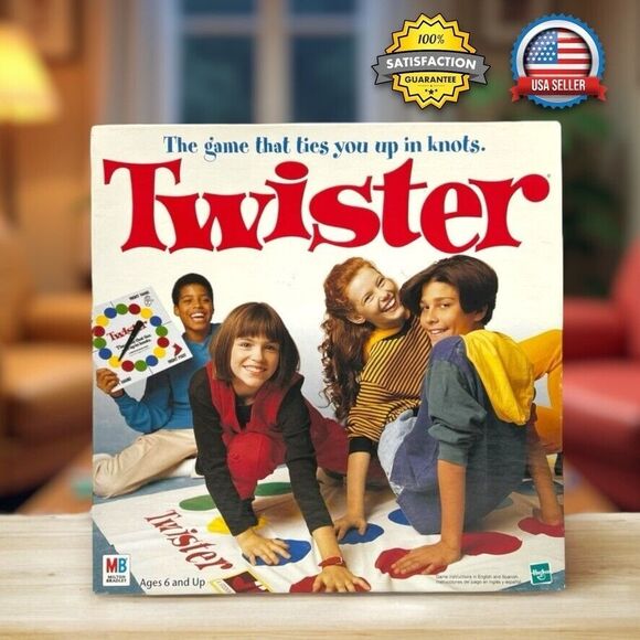 VINTAGE '98 Twister Milton Bradley Party Game Complete w Mat Spinner Instruction - Picture 1 of 16